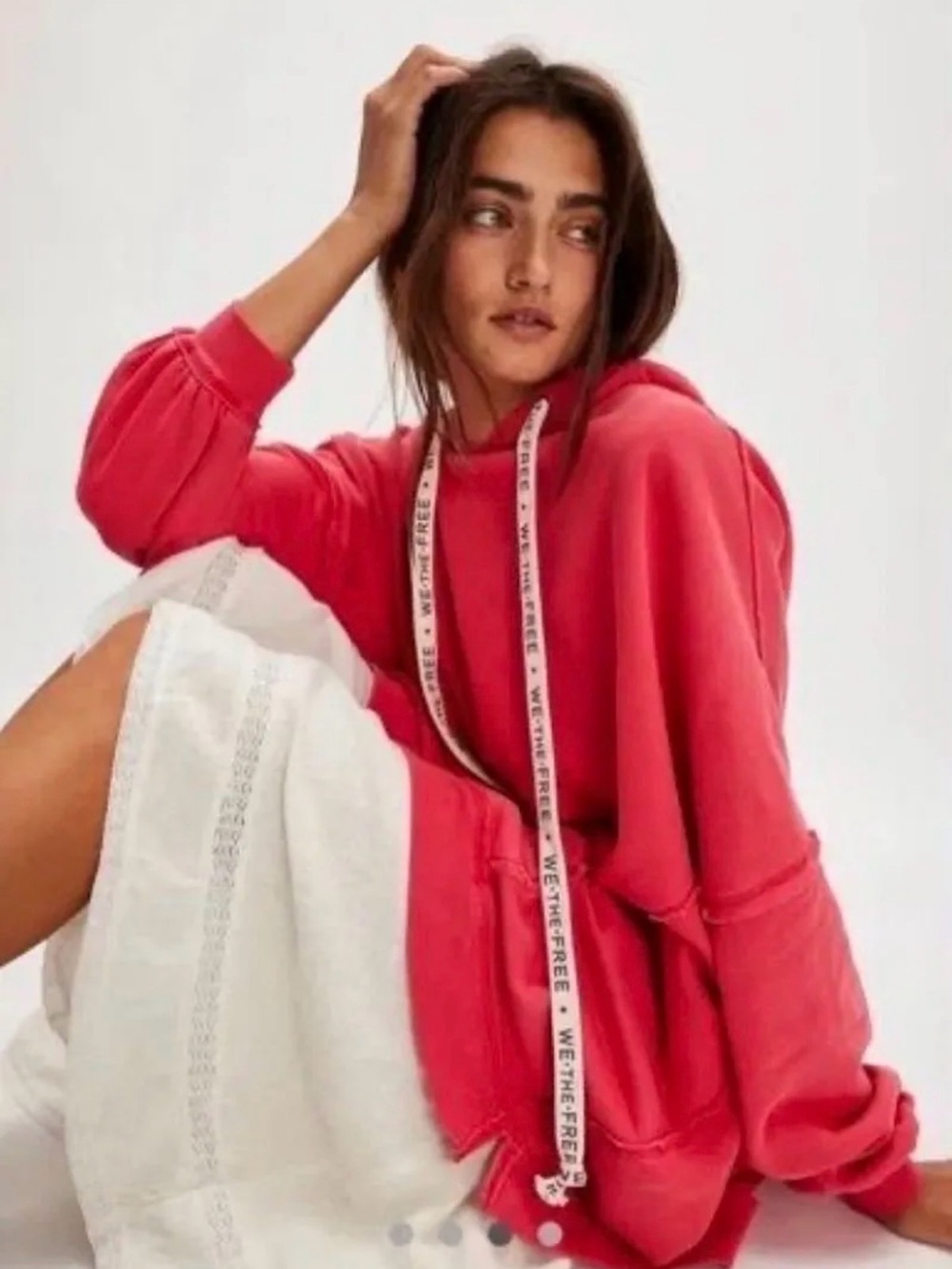 We The Free Oversized Hoodie in High Risk Red NWT